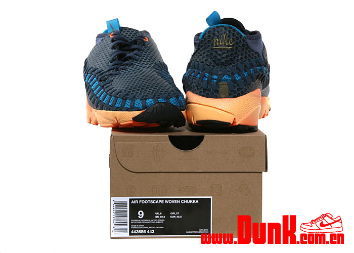 Nike Air Footscape Woven Chukka Navy Orange 01