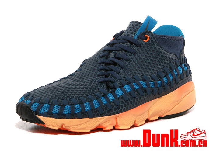 Nike Air Footscape Woven Chukka Navy Orange 04