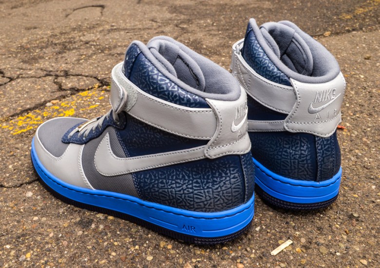 Nike Air Force 1 Downtown High – Cool Grey – Blue