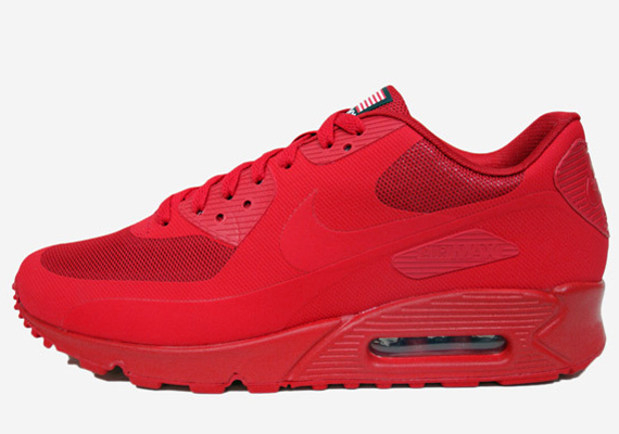 all red nike air max 90 hyperfuse 