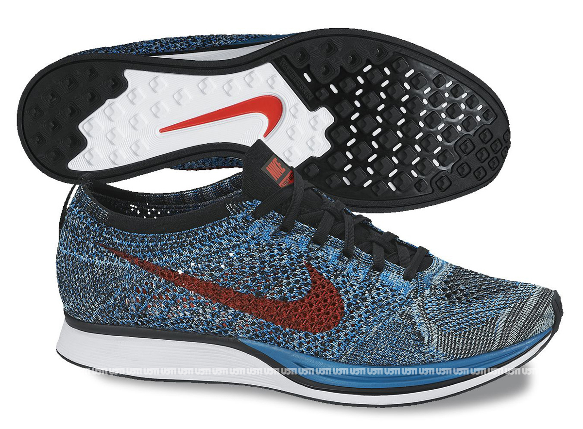 Nike Flyknit Racer Neo Turquoise Crimson 1