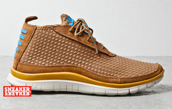 Nike Free Chukka Woven Brown Ale Blue Hero 2