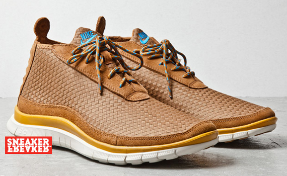 Nike Free Chukka Woven Brown Ale Blue Hero 3