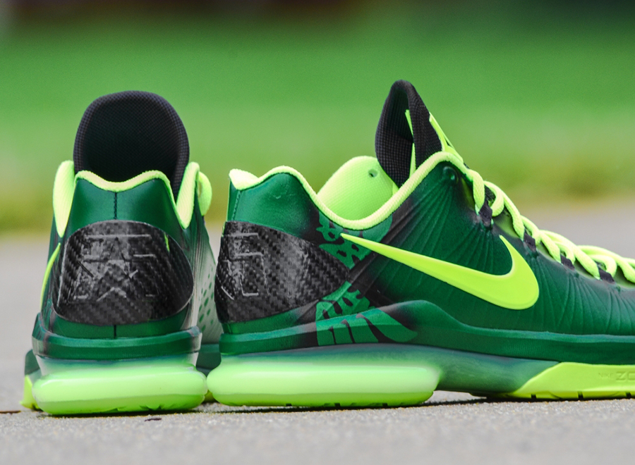 Nike KD V Elite "Oregon Ducks" Customs by DMC Kicks