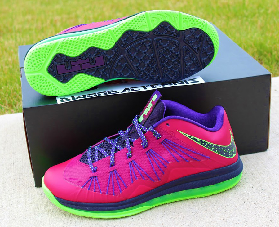 Nike LeBron 10 Low - Red Plum - Electric Green - SneakerNews.com