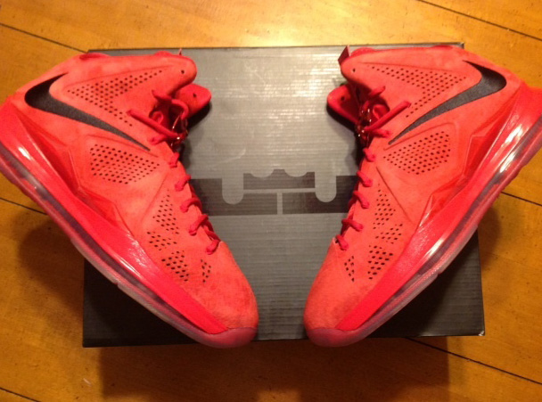 Nike LeBron X "Red Suede" - Available on eBay