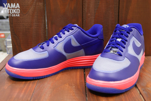 Nike Lunar Force 1 Lthr Wolf Grey Deep Royal Blue Atomic Red 6