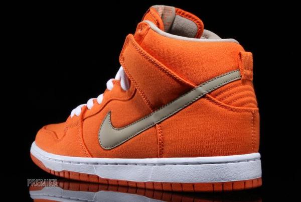 Nike SB Dunk High - Urban Orange - White - Bamboo - SneakerNews.com