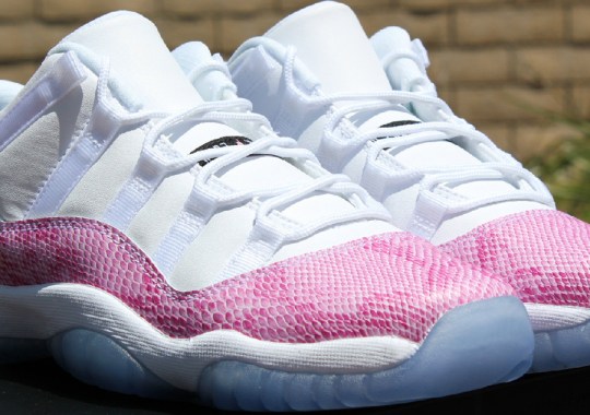 Air Jordan pink jordan 11 XI Low 'Pink Snakeskin' - Tag | SneakerNews.com