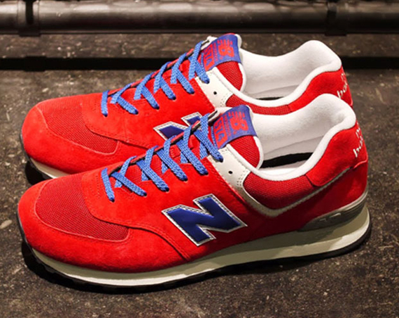 new balance 574 red and white