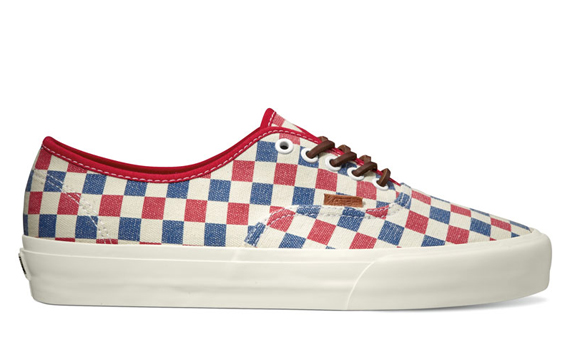 Vans California Authentic Checker True Blue Red