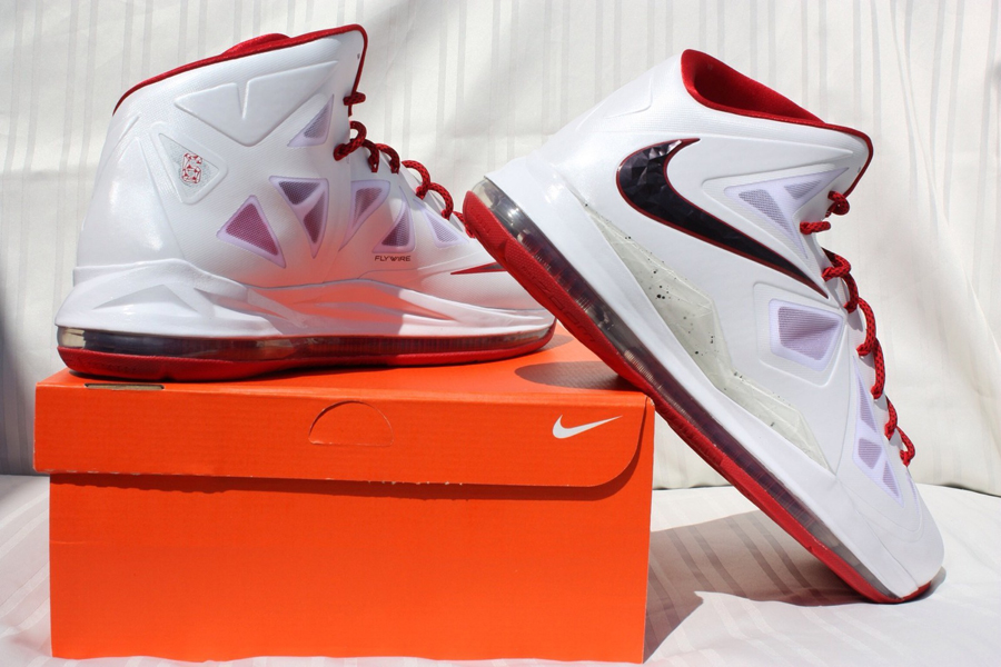 White Red Lebron X Pe 7