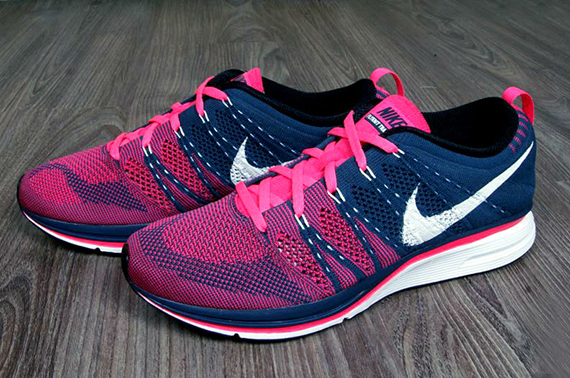 pink and blue nike trainers