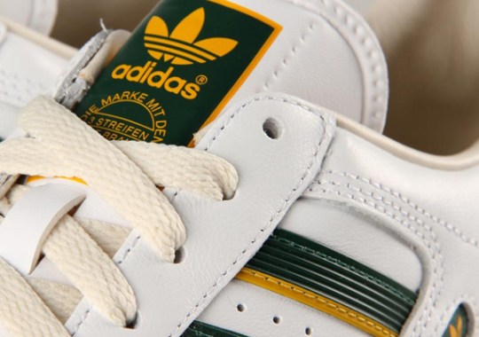 adidas Originals Tennis Court Top – White – Green – Yellow