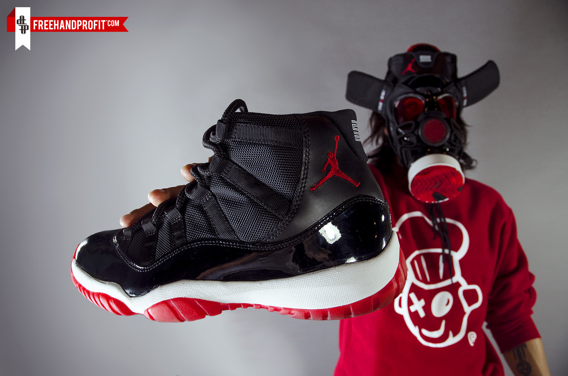 Air Jordan Xi Bred Gas Mask 06