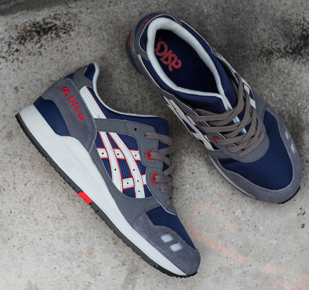 Asics Gel Lyte Iii Grey Navy Red 5