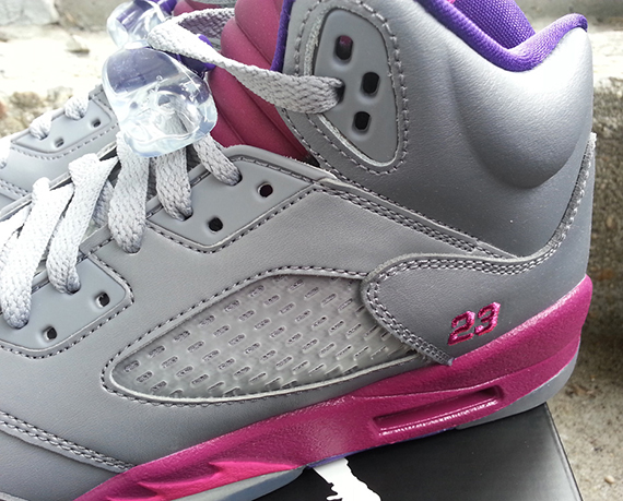 pink purple and grey jordans