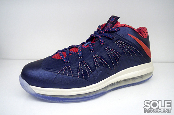 Navy Red Lebron 10 Low 1