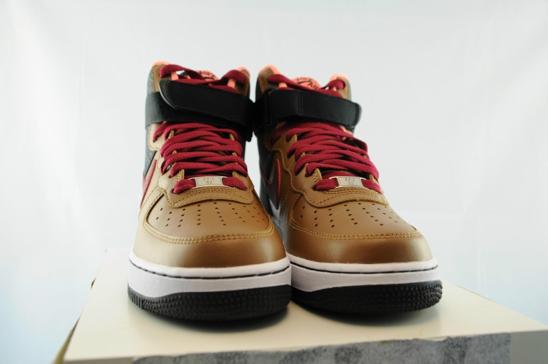 Nike Air Force 1 High Ale Brown Noble Red 01