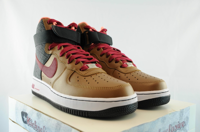 Nike Air Force 1 High Ale Brown Noble Red 04