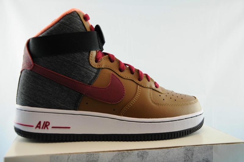 Nike Air Force 1 High Ale Brown Noble Red 05