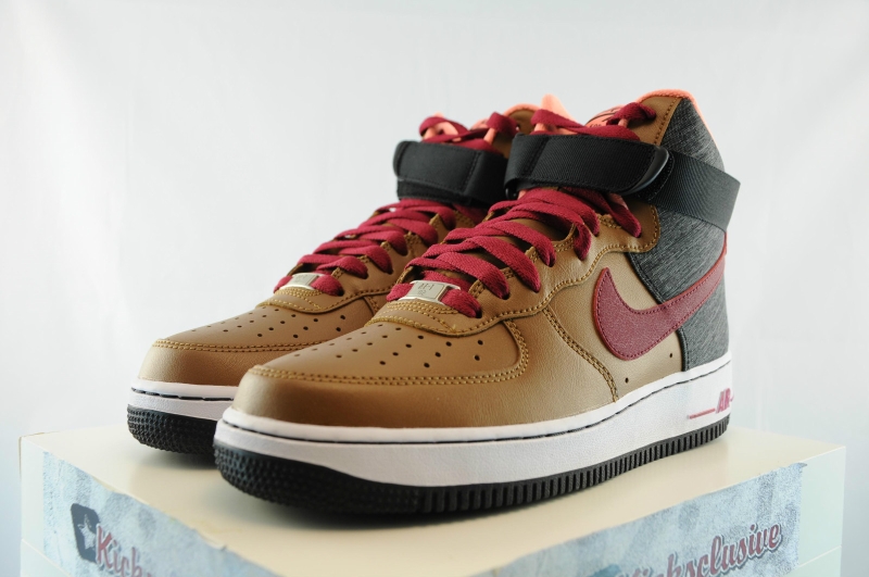 Nike Air Force 1 High Ale Brown Noble Red 10