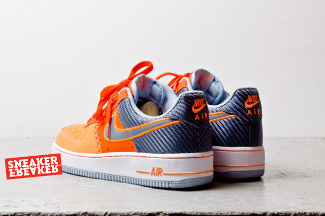 Nike Air Force 1 Low Orange Grey Carbon Fiber 4