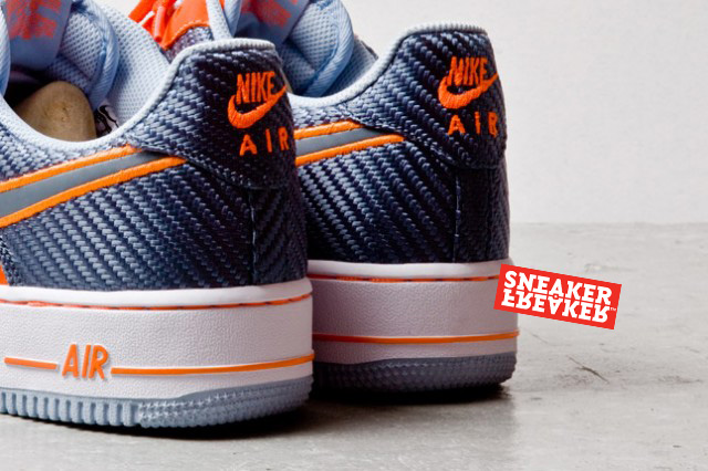 Nike Air Force 1 Low Orange Grey Carbon Fiber 5