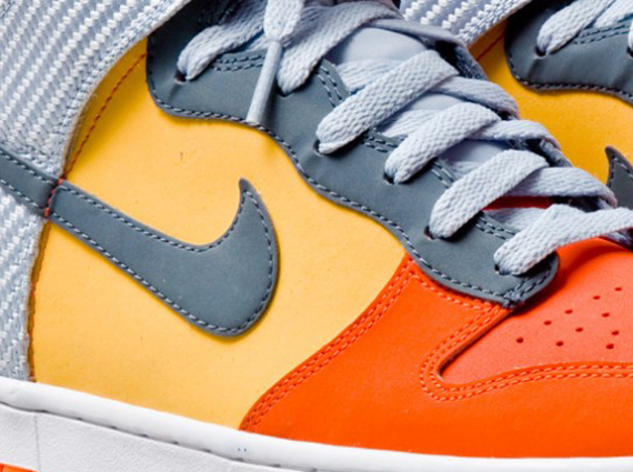 Nike Dunk High - Team Orange - Navy - Grey Carbon Fiber