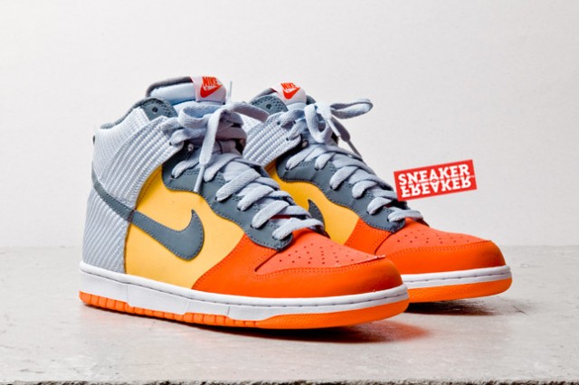 Nike Dunk High Team Orange Total Orange Grey Carbon Fiber 2