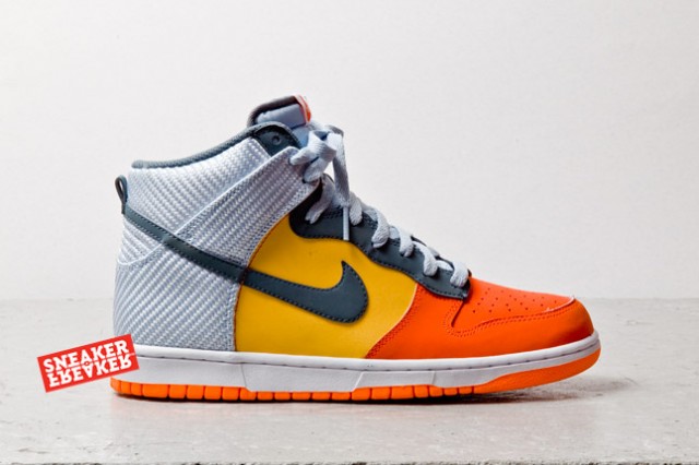 Nike Dunk High Team Orange Total Orange Grey Carbon Fiber 4