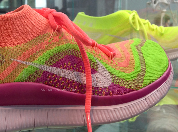 Nike Free Flyknit Pink Neon 2