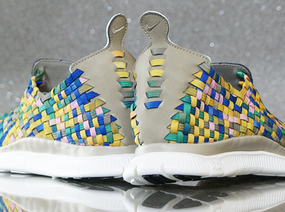 Nike Free Woven 4.0 - Khaki - Stadium Green - Hyper Blue - Ion Pink