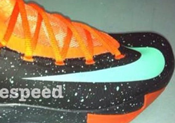 Nike KD VI – Black – Orange – Mint Speckle
