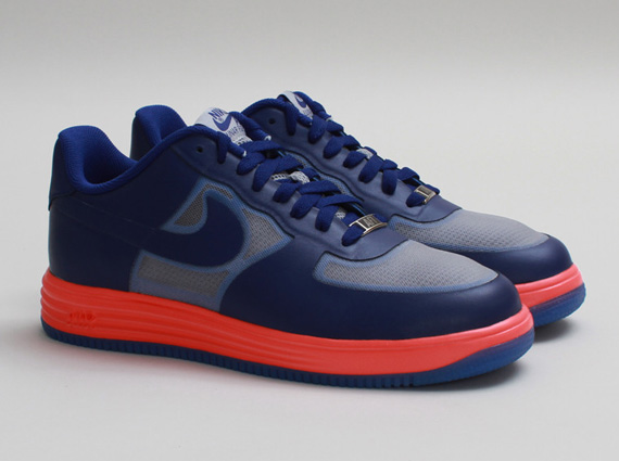 Nike Lunar Force 1 Fuse Leather Wolf Grey Deep Royal Atomic Red 1