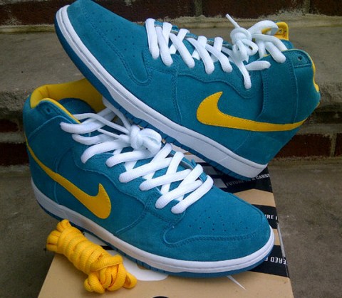 Nike SB Dunk High - Tropical Teal - University Gold - SneakerNews.com