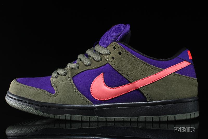 Nike Sb Dunk Low Olive Atomic Red Electric Purple 06