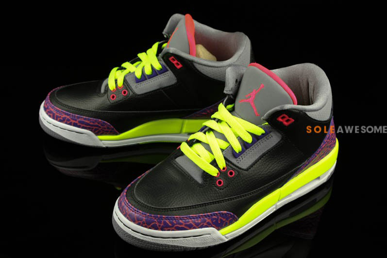 Purple Volt Air Jordan 3 Gs 2
