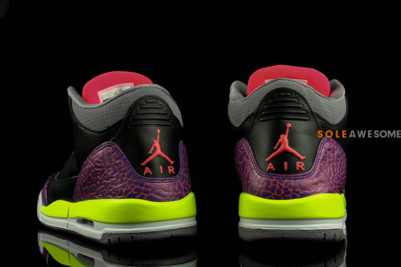 Purple Volt Air Jordan 3 Gs 4