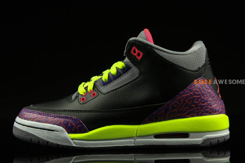 Purple Volt Air Jordan 3 Gs 7