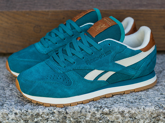 Reebok Cl Leather Suede Teal Gum 1