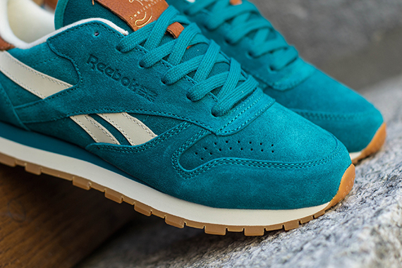 Reebok Cl Leather Suede Teal Gum 13