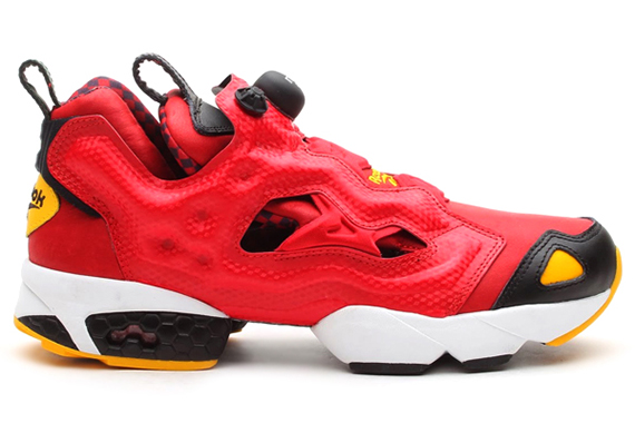 red and yellow reebok pumps