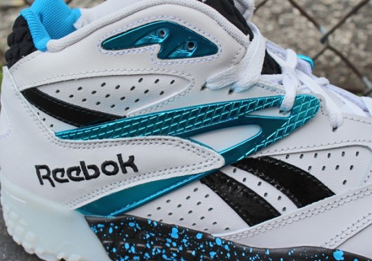 Reebok Scrimmage Mid – White – Metallic Blue – Black