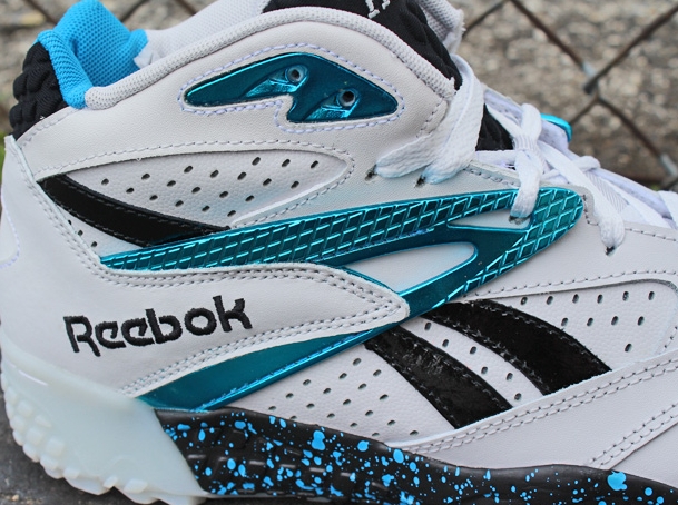 Reebok Scrimmage Mid – White – Metallic Blue – Black