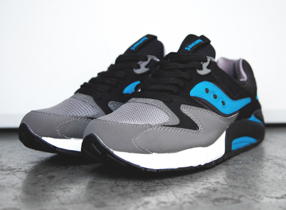 saucony grid 9000 grey and black