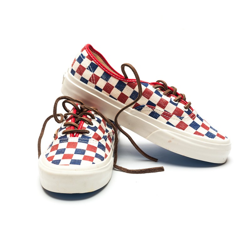 Vans California Authentic Checker True Blue Red 3