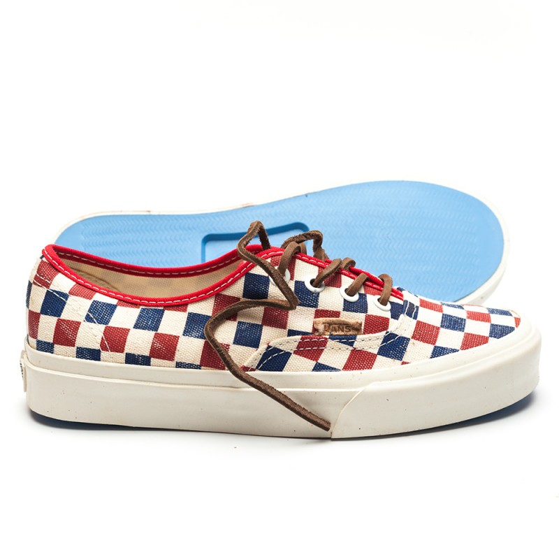 Vans California Authentic Checker True Blue Red 5
