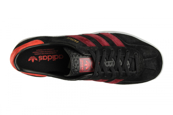 adidas gazelle black and red