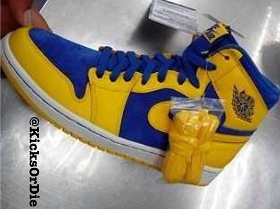 yellow and blue air jordans